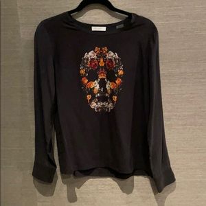 Equipment flower skull blouse